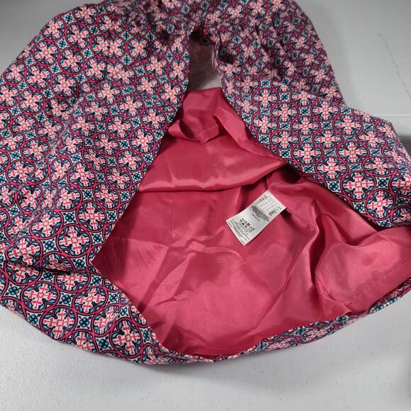 Brooks Brothers Blue Pink White Sleeveless Dress Pleated Skirt Pockets Size 8 - Picture 4 of 6